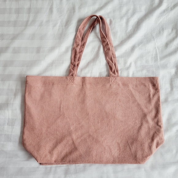 Sezane Pink Corduroy Tote Bag - Picture 3 of 9
